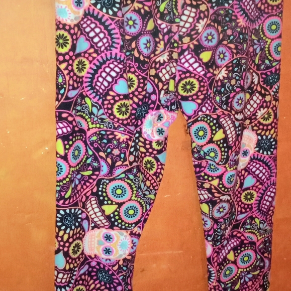 Day of the Dead NOBO Women's Print Prints Fitness Gym Stretch Leggings Trousers - Picture 4 of 4